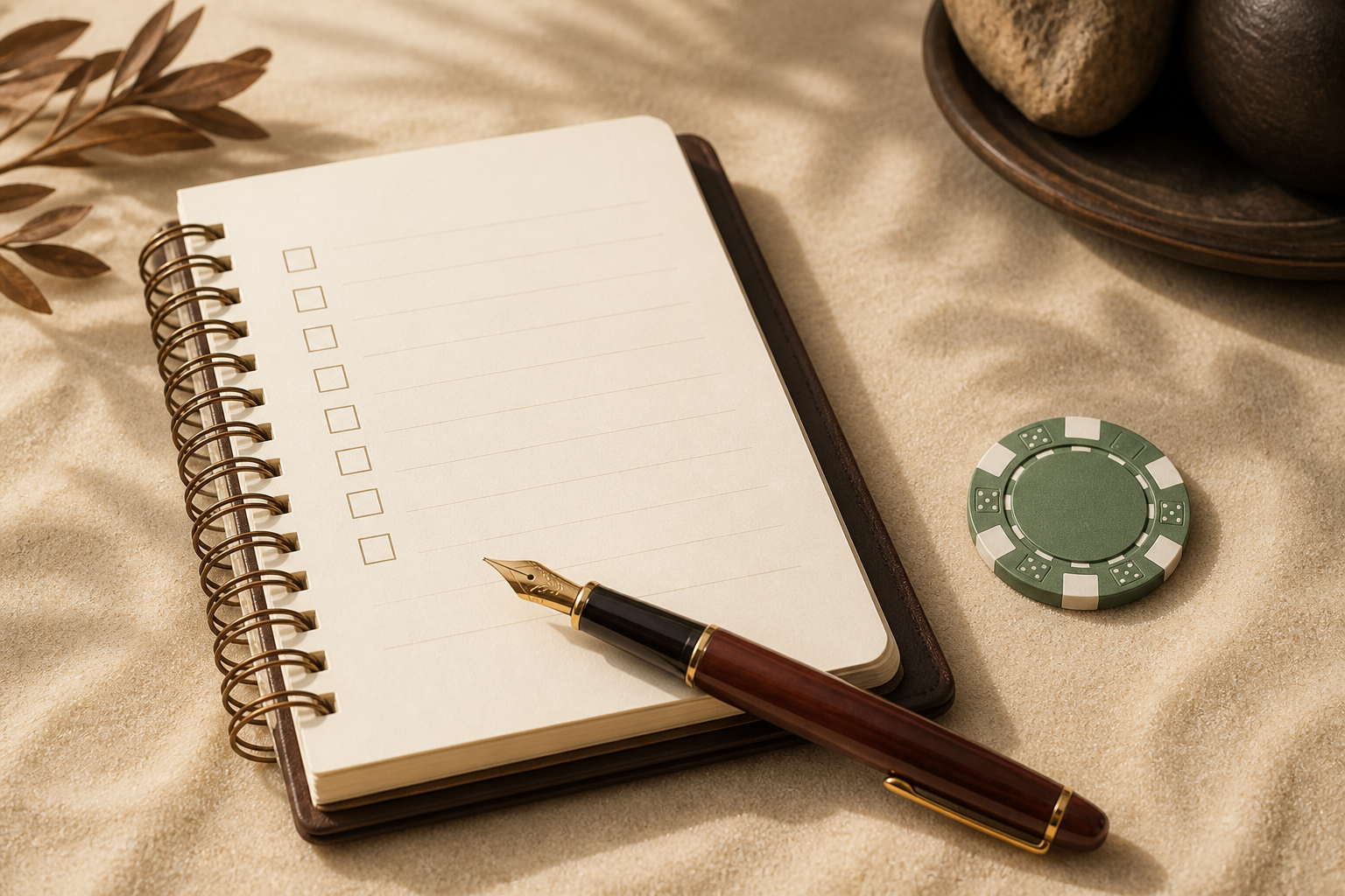 Calm desk scene suggesting measured decisions
